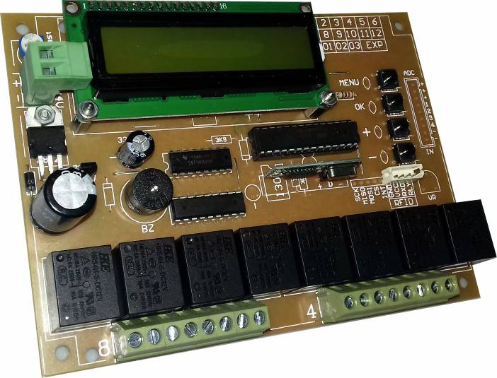 رسیور هشت رله صنعتی السیدی (ریموت+RFID)